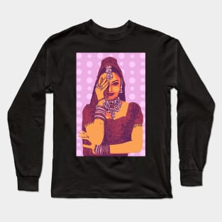 Aishwarya Rai Pop Art | South Asian Art | Bollywood Long Sleeve T-Shirt